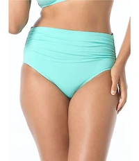Coco Reef Classic Solids High Waisted Rollover Bikini Swim Bottom