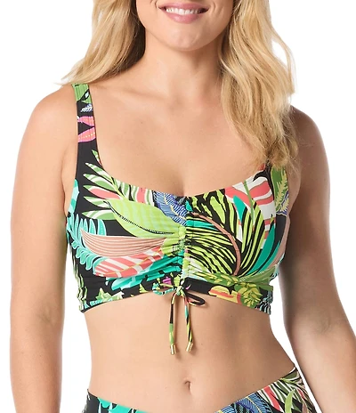Coco Reef Cosmic Jungle Elevate Shirred Front Bra Swim Top