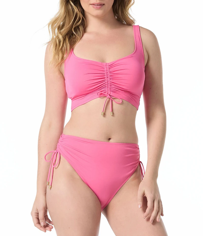 Coco Reef Solid Impulse High Waist Shirred Swim Bottom