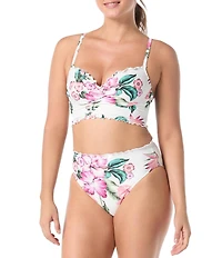Coco Reef Spiced Tropical Pearl Ruffle High Waist Swim Bottom