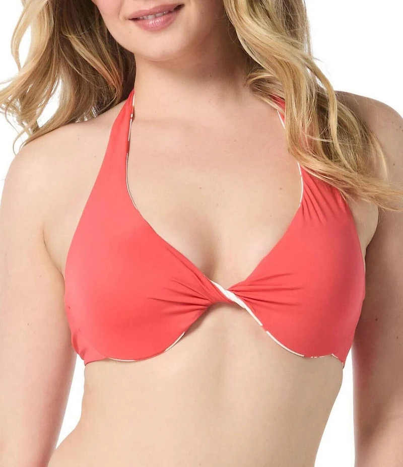 Coco Reef Verso Halter Neck Underwire Bra Size Reversible Swim Top