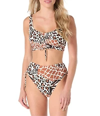 Coco Reef Wild Medley Inspire Animal Print High Waist Swim Bottom