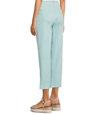 Code Bleu Chelsea Embroidered High-Rise Slim Capri Jeans