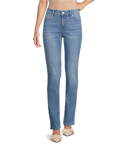Code Bleu Chelsea High Rise Denim Wash Straight Leg Jeans