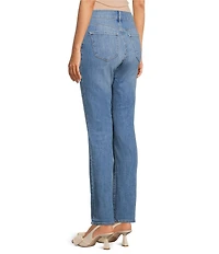 Code Bleu Chelsea High Rise Denim Wash Straight Leg Jeans