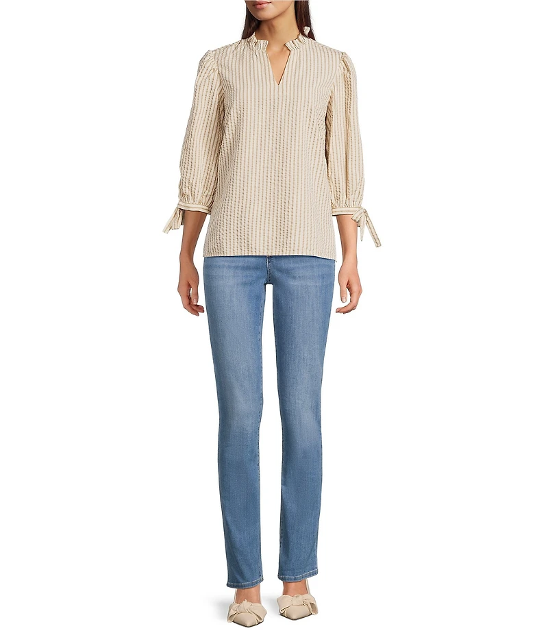 Code Bleu Chelsea High Rise Denim Wash Straight Leg Jeans