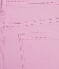 Code Bleu Chelsea High-Rise Straight Leg Micro Snap Hem Jeans