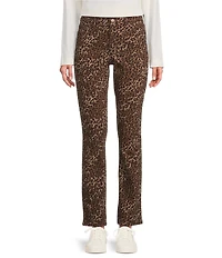 Code Bleu Chelsea Leopard Print Straight Leg Jeans