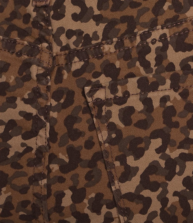 Code Bleu Chelsea Leopard Print Straight Leg Jeans
