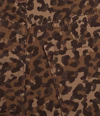 Code Bleu Chelsea Leopard Print Straight Leg Jeans