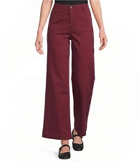 Code Bleu Chelsea Mid Rise Wide Leg Patch Pocket Jeans