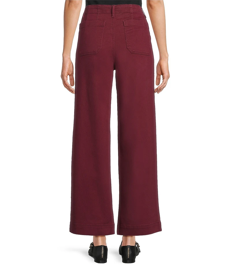Code Bleu Chelsea Mid Rise Wide Leg Patch Pocket Jeans