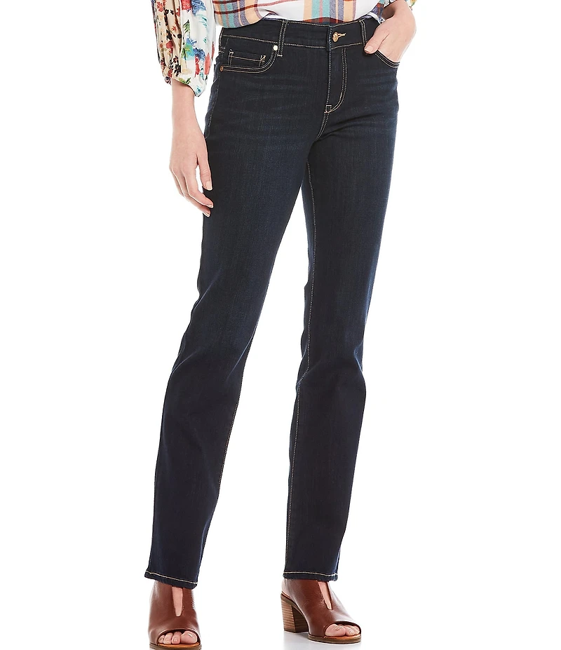 Code Bleu Chelsea Straight Leg High Rise Stretch Denim Jeans