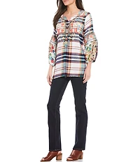 Code Bleu Chelsea Straight Leg High Rise Stretch Denim Jeans