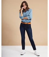 Code Bleu Chelsea Straight Leg High Rise Stretch Denim Jeans