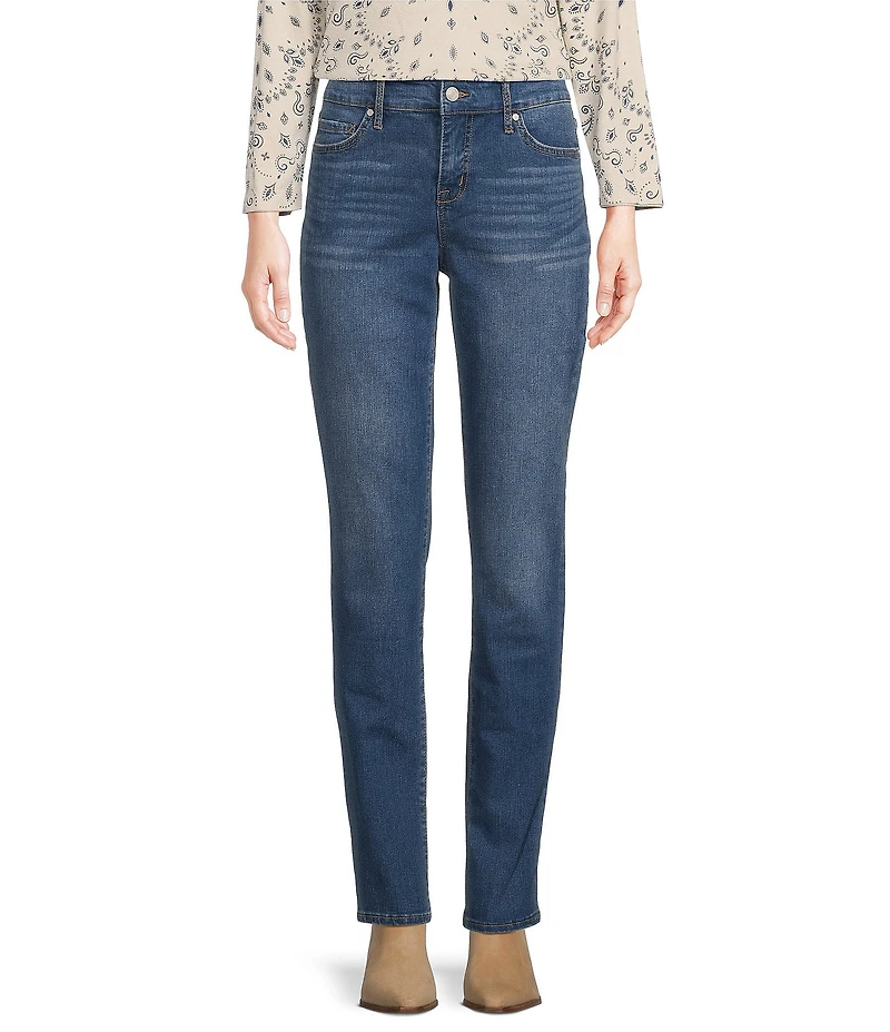 Code Bleu Chelsea Straight Leg High Rise Stretch Denim Jeans