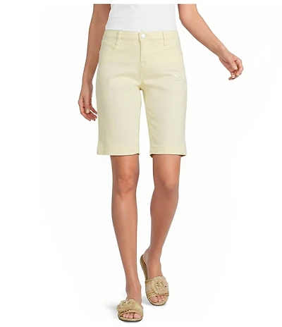 Code Bleu Chelsea Stretch Denim High Rise Bermuda Shorts