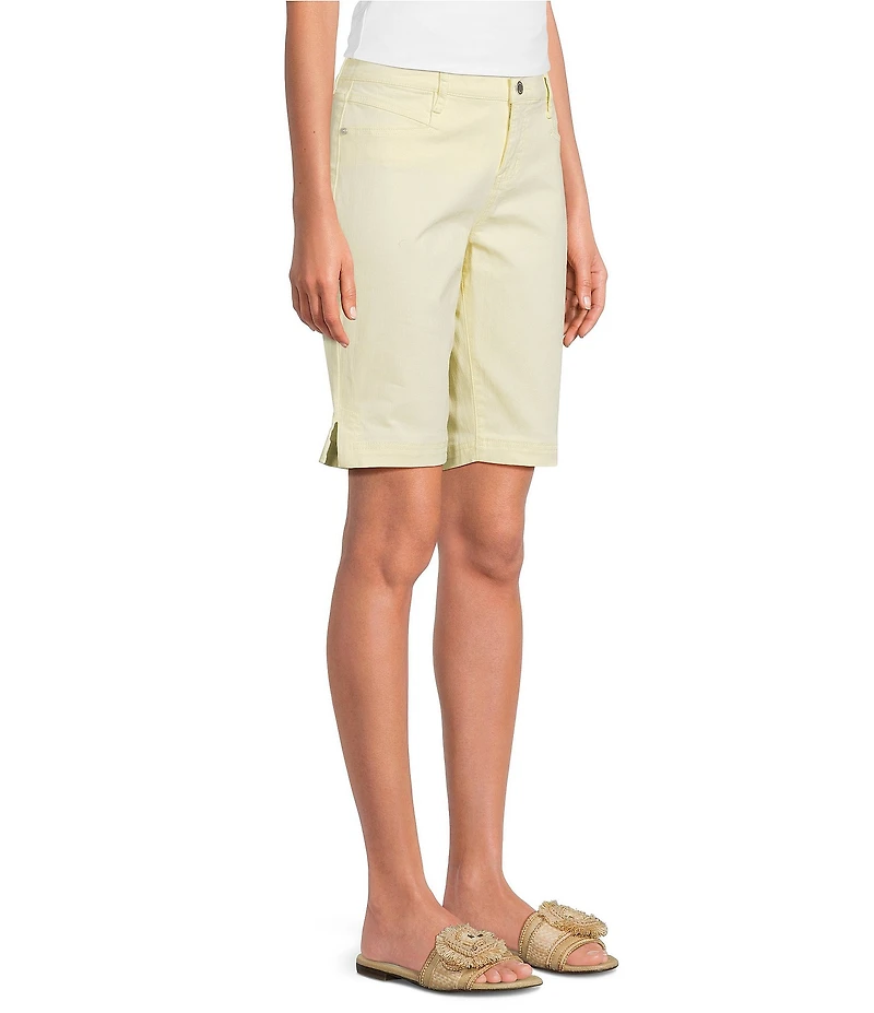 Code Bleu Chelsea Stretch Denim High Rise Bermuda Shorts