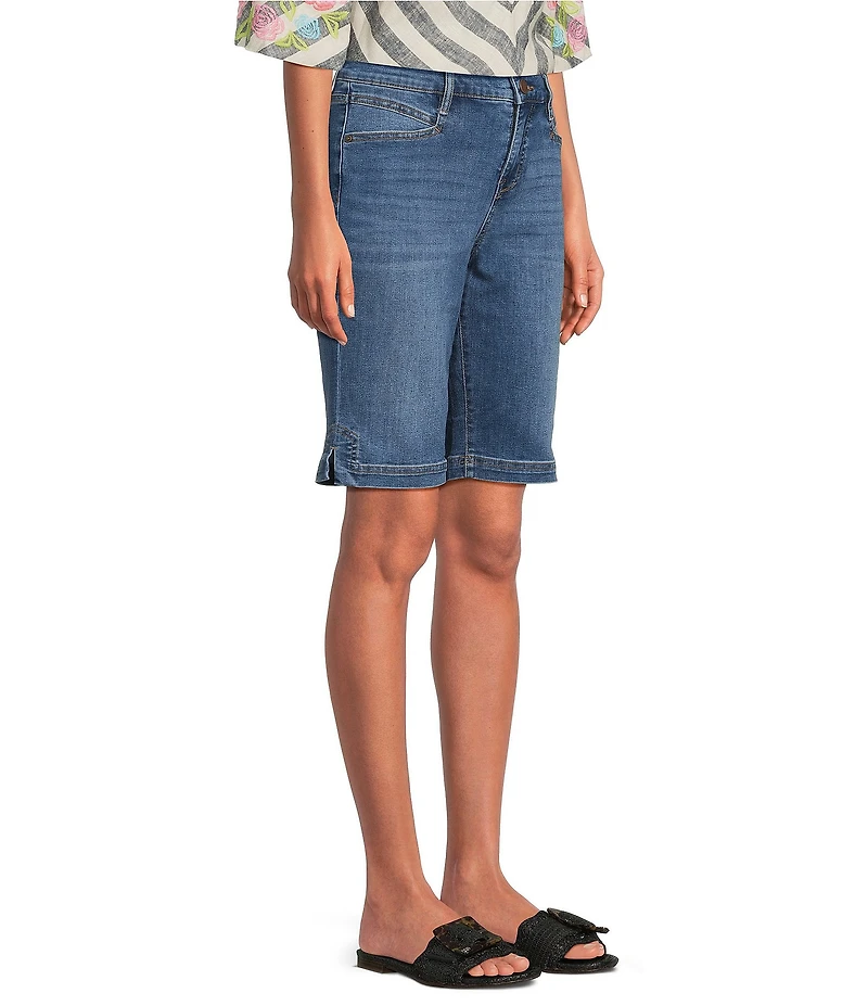 Code Bleu Chelsea Stretch Denim High Rise Bermuda Shorts
