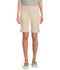 Code Bleu Chelsea Stretch Denim High Rise Bermuda Shorts