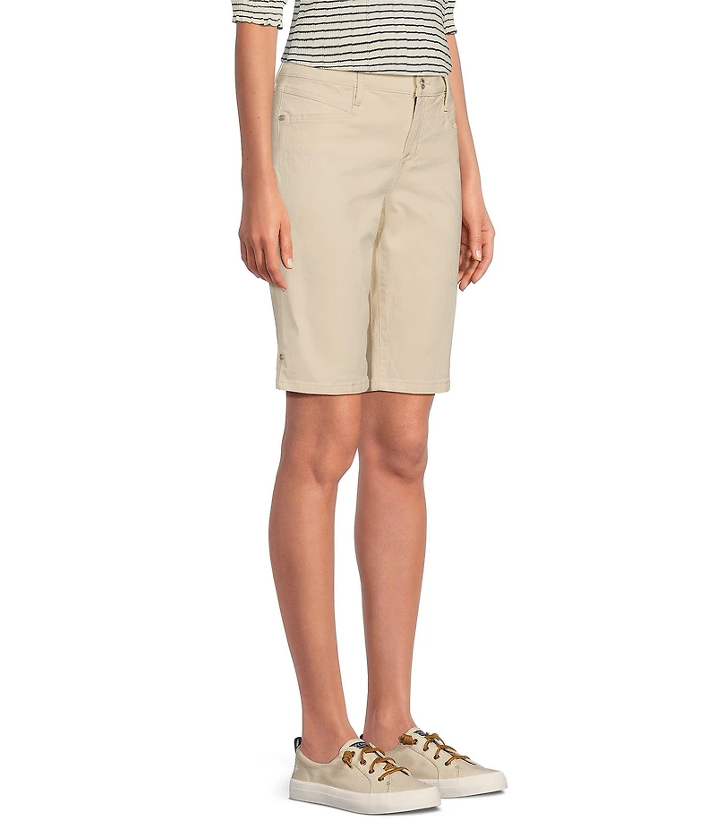 Code Bleu Chelsea Stretch Denim High Rise Bermuda Shorts