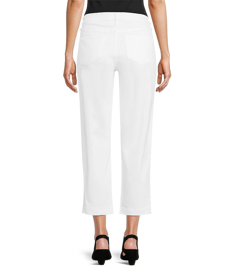 Code Bleu Chelsea Stretch Denim High Rise Side Slit Capri Jeans