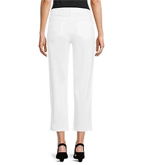 Code Bleu Chelsea Stretch Denim High Rise Side Slit Capri Jeans