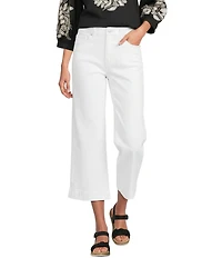 Code Bleu Chelsea Stretch Denim High Rise Side Slit Capri Jeans