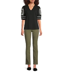 Code Bleu Chelsea Stretch Denim Straight Leg Jeans