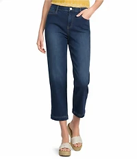 Code Bleu Chelsea Stretch High Rise Straight Capri Jeans