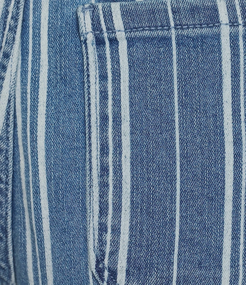 Code Bleu Chelsea Stripe High Rise Wide Leg Tie Waist Shorts