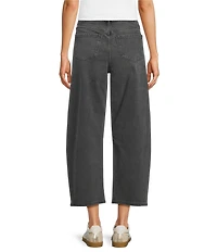 Code Bleu High Rise Cropped Barrel Leg Jeans