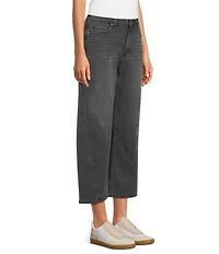 Code Bleu High Rise Cropped Barrel Leg Jeans
