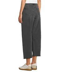 Code Bleu High Rise Cropped Barrel Leg Jeans