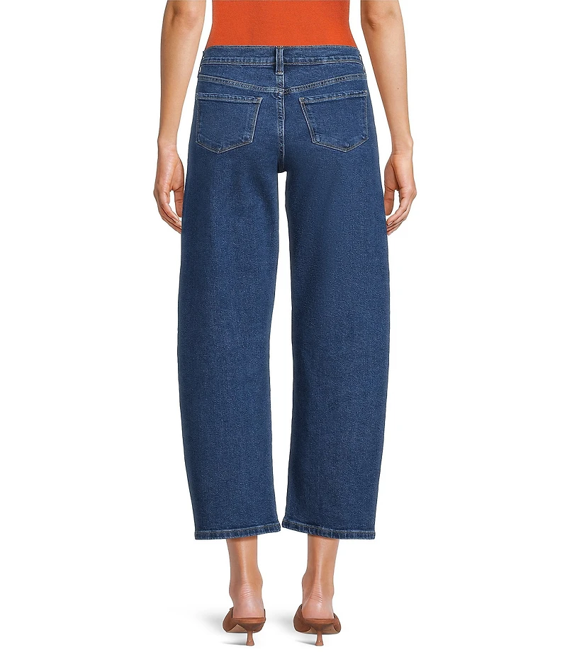 Code Bleu High Rise Cropped Barrel Leg Jeans