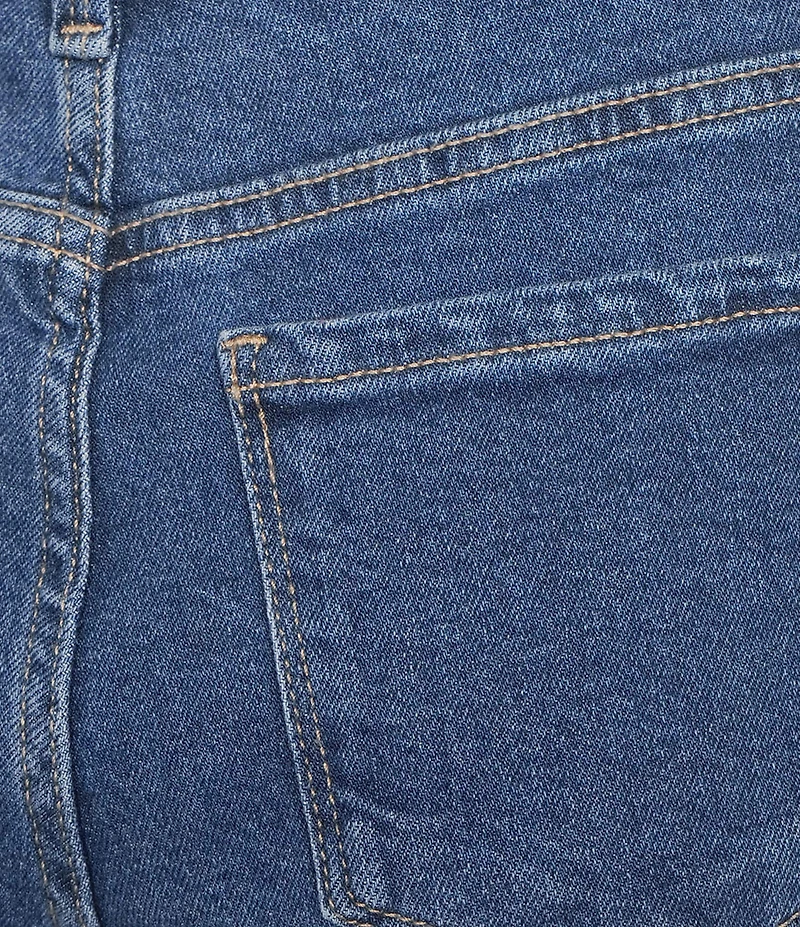 Code Bleu High Rise Cropped Barrel Leg Jeans