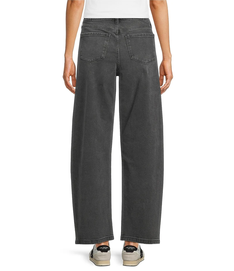 Code Bleu High Rise Cropped Barrel Leg Jeans