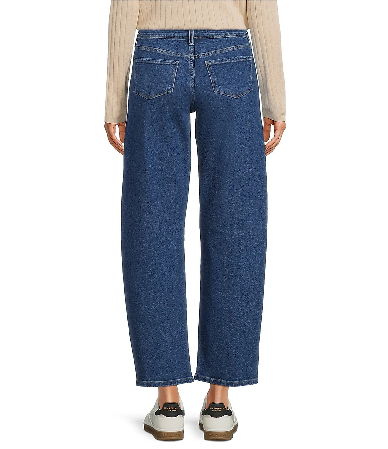 Code Bleu High Rise Cropped Barrel Leg Jeans