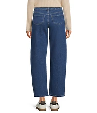 Code Bleu High Rise Cropped Barrel Leg Jeans
