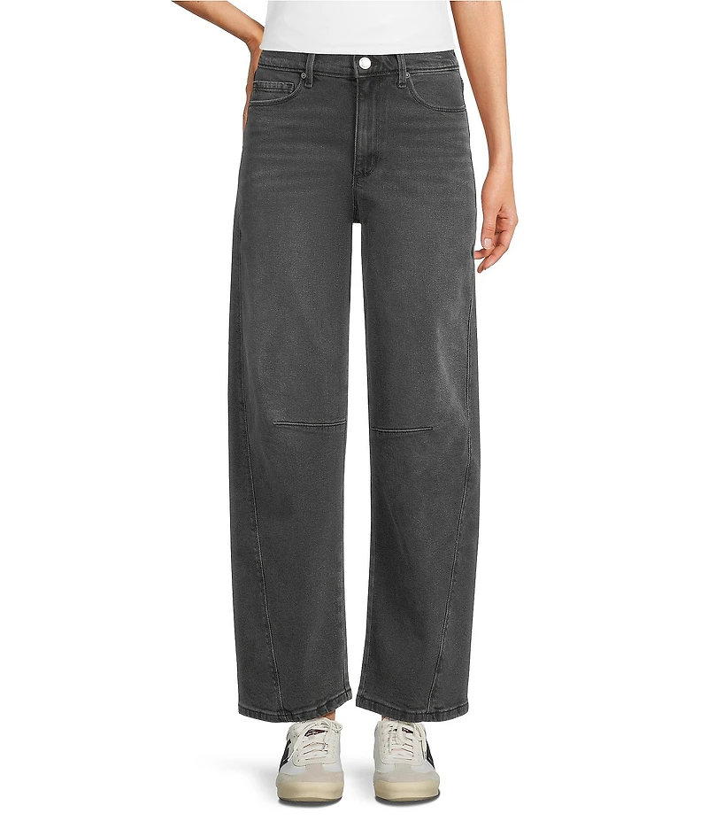 Code Bleu High Rise Cropped Barrel Leg Jeans