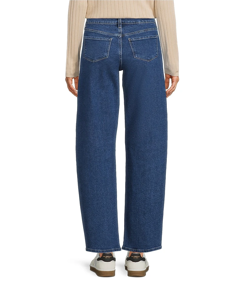 Code Bleu High Rise Cropped Barrel Leg Jeans