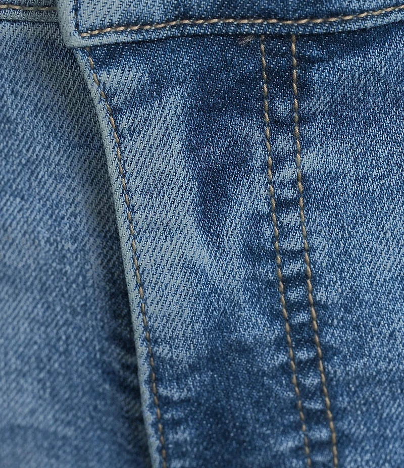 Code Bleu High Rise Wide Leg Embroidered Side Panel Jean