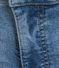 Code Bleu High Rise Wide Leg Embroidered Side Panel Jean