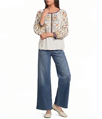 Code Bleu High-Rise Wide Leg Patch Pocket Jean