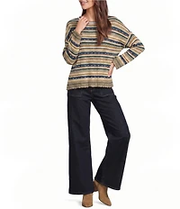 Code Bleu High-Rise Wide Leg Patch Pocket Jean
