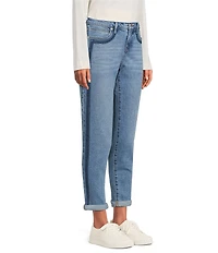 Code Bleu Nolita Embroidered Cropped Boyfriend Jeans