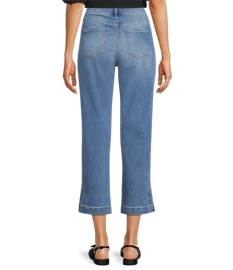 Code Bleu Petite Size Chelsea High Rise Straight Capri Jeans