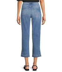 Code Bleu Petite Size Chelsea High Rise Straight Capri Jeans