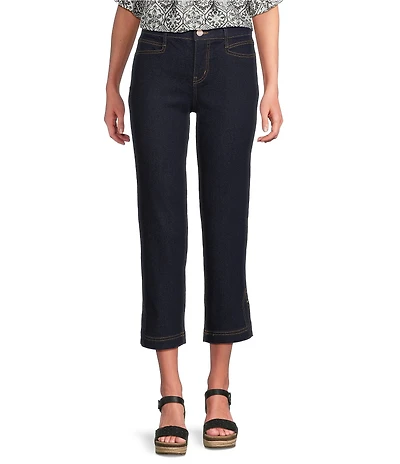 Code Bleu Petite Size Chelsea High Rise Straight Capri Jeans