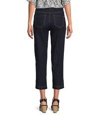 Code Bleu Petite Size Chelsea High Rise Straight Capri Jeans